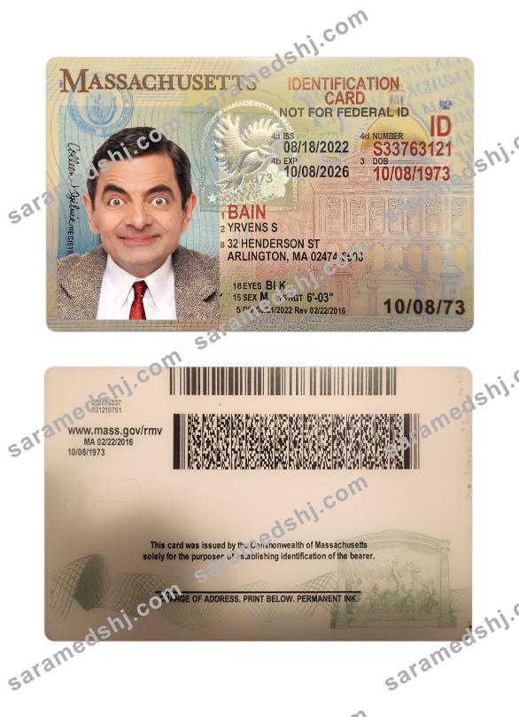 USA Massachusetts ID card